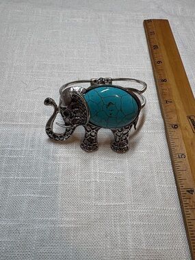 Turquoise Stone Elephant Bracelet
